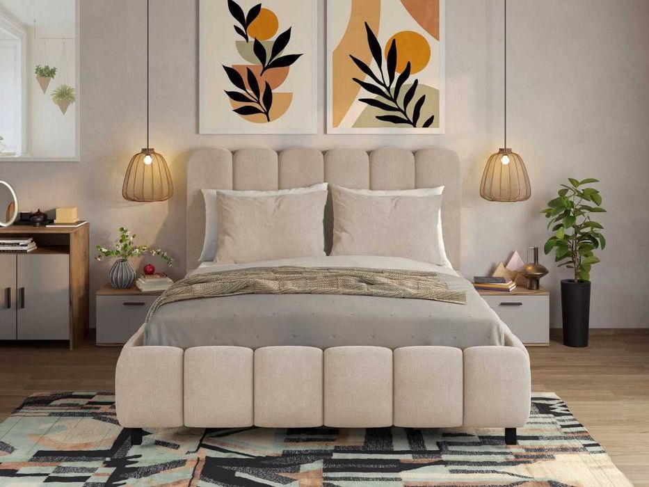 Set Mobila Dormitor Casmir / Stejar Siena C14 - Transport Gratuit