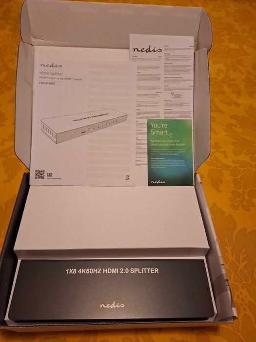 Splitter HDMI Nedis 8-porturi, 1x intrare HDMI - 8x iesiri HDMI 4K60Hz