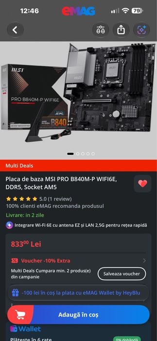 Vand placa de baza MSI B840M-P