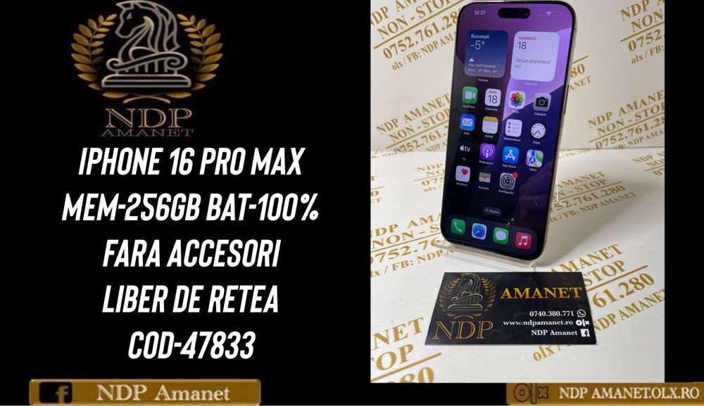 NDP Amanet Braila Iohone 16 Pro Max (47833)