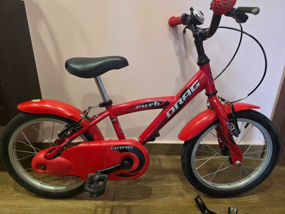 Детско колело DRAG rush 16" с помощни колела