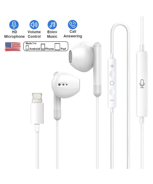 Incarcator 1A / 18W + Cablu Usb + Casti Compatibile Iphone