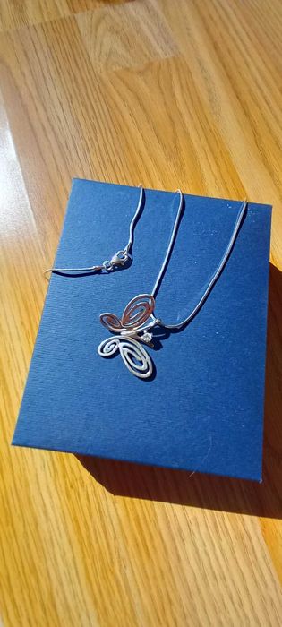 Елегантно Колие/Верижка с Висулка Пеперуда от Токаш Силвър