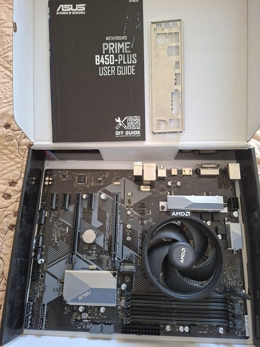Kit MB Placa de baza ASUS PRIME B450-PLUS + Procesor AMD Ryzen™ 5 4500, 4.1GHz, 11MB