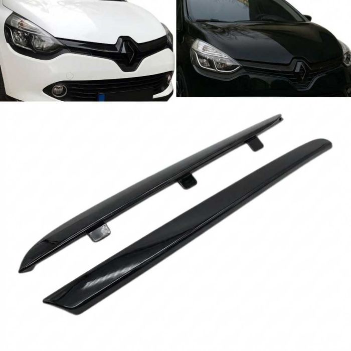 Черен гланц Лайсни За Предна Решетка Renault Clio 4 IV 2012-2019 Clio Grandtour