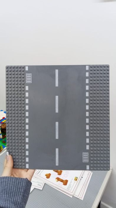 Lego пластины основа , трава, море, дорога.