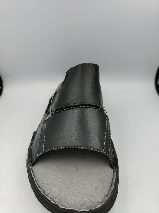 Saboți din piele naturală lucioasă