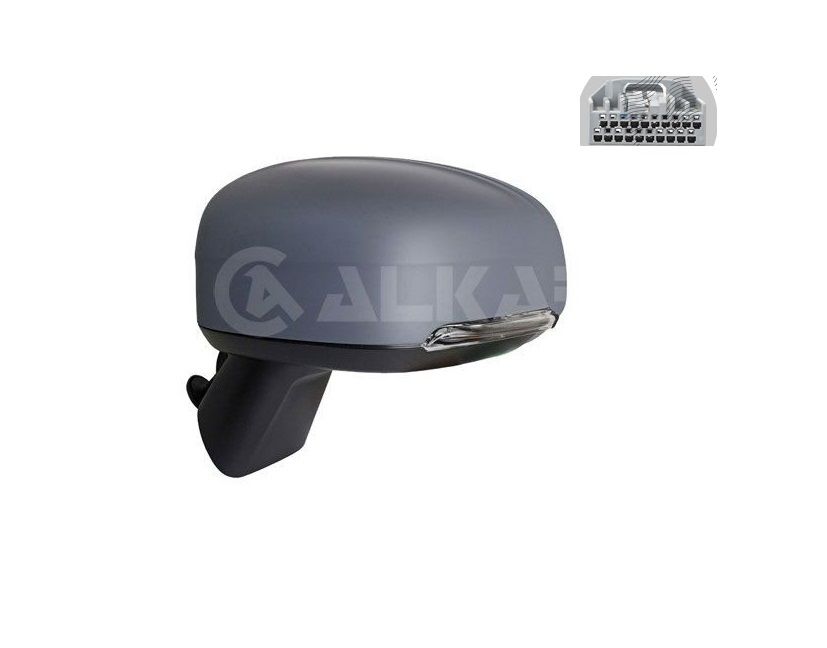 Oglinda exterioara Volvo Xc60, 01.2017-, montare stanga/dreapta, reglaj electric; carcasa grunduita; incalzit; sticla asferica; geam cromat; rabatabil; 20 gauri / 7 pini; cu semnalizare LED