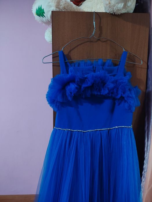 Официална Рокля синя за принцеса от 8 до 10г.