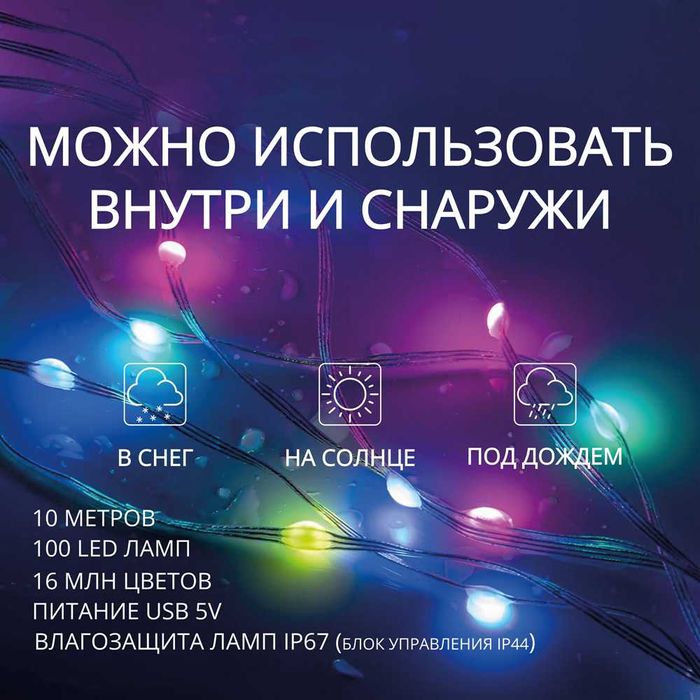 Умная адресная Wi-Fi гирлянда ROXIMO SFCL01