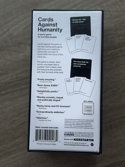 Joc cards agains humanity cutie completa jocul principal