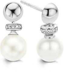 Промоция: Италиански сребърни обеци Ti Sento Milano с перли и цирконий