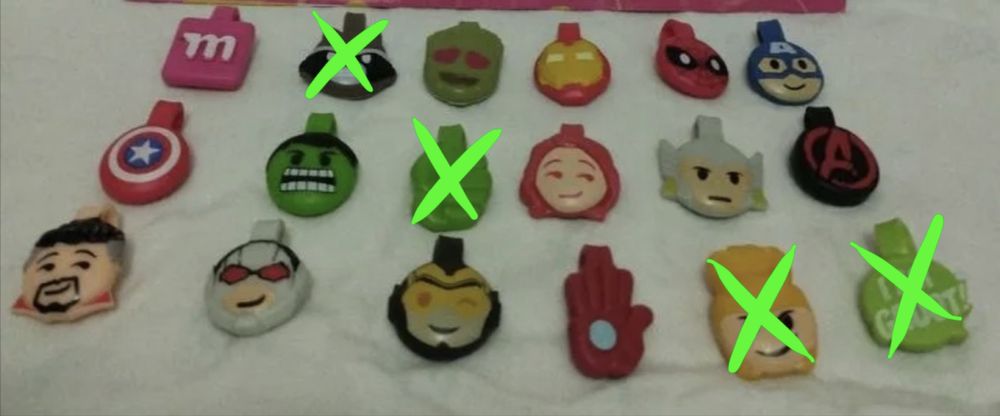 Марвел киндеры, стиратели