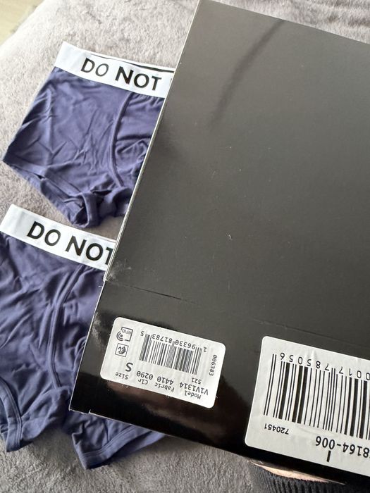 Moschino set 2 boxeri bleumarin cu alb "Do not disturb" marimea S noi