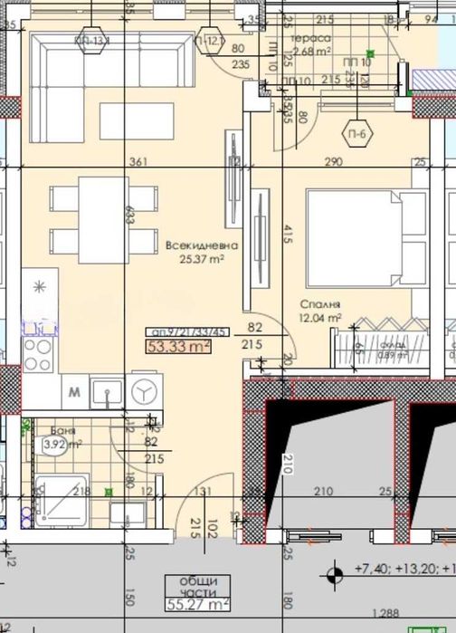 Двустаен с ПАРКОМЯСТО - кв. Тракия