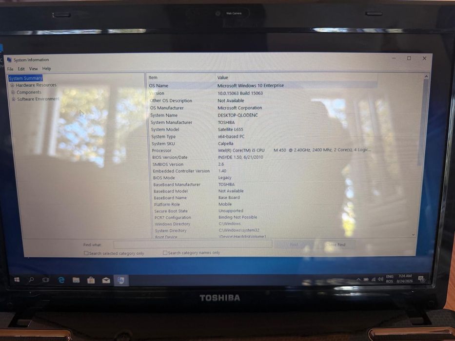 Laptop Toshiba Satellite L655 – Intel Core i5, 3GB RAM, HDD 320GB