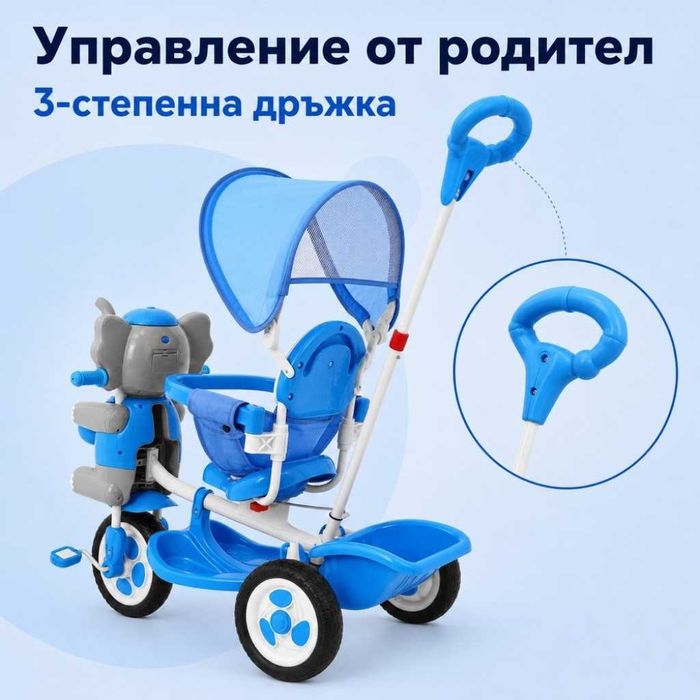 Детска триколка ,синя ,розова за разходките на  вас и детето ви