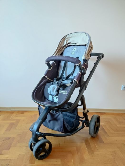 CANGAROO Комбинирана бебешка количка 2в1 SARAH + подарък кош за кола
