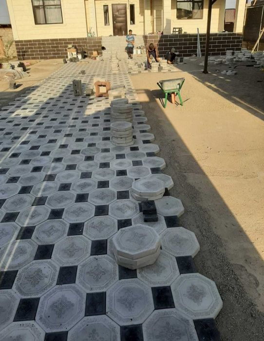 Укладка брусчатка и бордюры