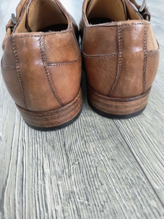 Pantofi din piele naturala de culoare coniac mărimea 41