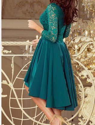 Rochie noua ocazie verde inchis Numocco