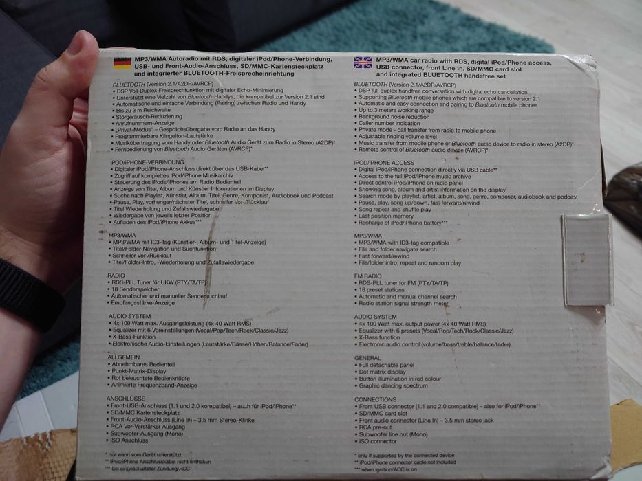 Radio Auto Telefunken T470 XBT Soundmax - 4x100W, Bluetooth, SD/USB