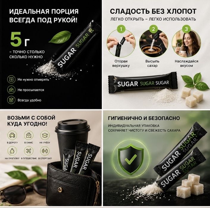 Сахар в стиках 5 г