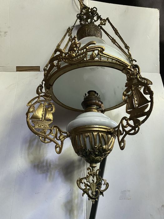 Lampa cu petrol si contragreutate 1910