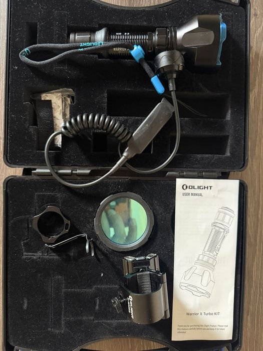 Olight Warrior X Turbo Kit 1100 lm – set complet, stare excelentă