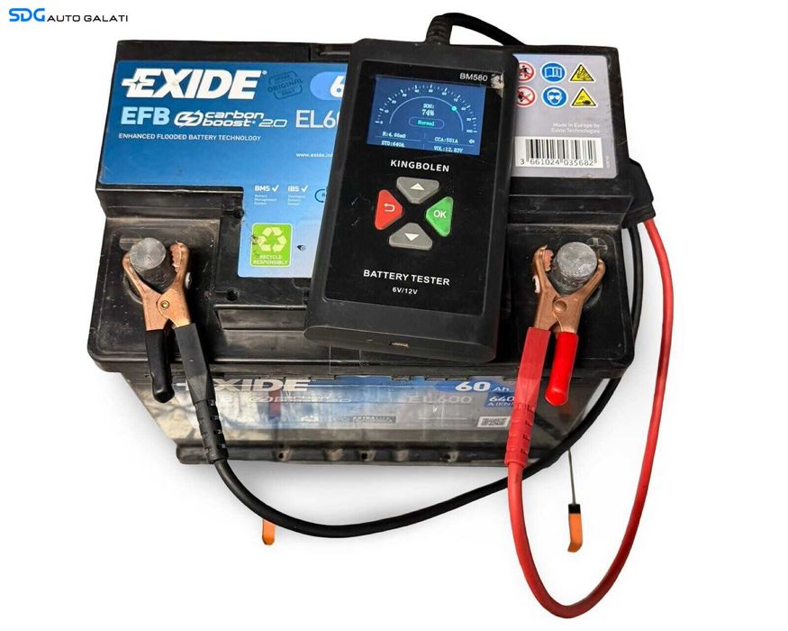 Baterie Acumulator Auto 60AH 640A Start Stop EFB EXIDE EL600 Volkswagen Audi Seat Skoda Ford Opel Toyota BMW Mercedes Renault Peugeot Dacia [LR2509]