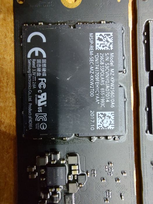 SSD 256GB за Apple 12+16pin и адаптер към PCIe x1