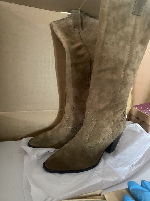 Cizmulițe pt Damă din Piele Întoarsă Mango