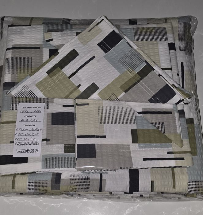 Set lenjerie dubla material creponat bbc100%