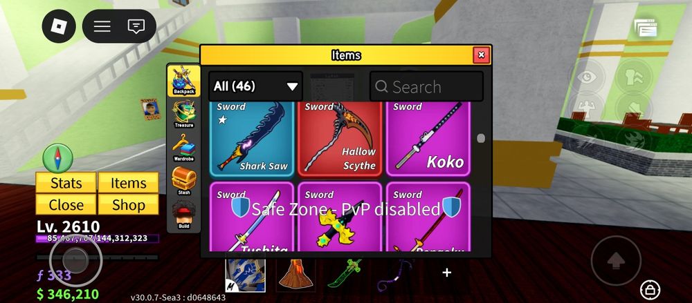 Аккаунт roblox blox fruits