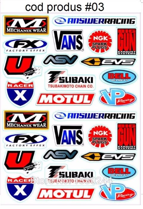 Stikere Moto Atv Enduro Cross Utv Sponsori Autocolante Abtibilde