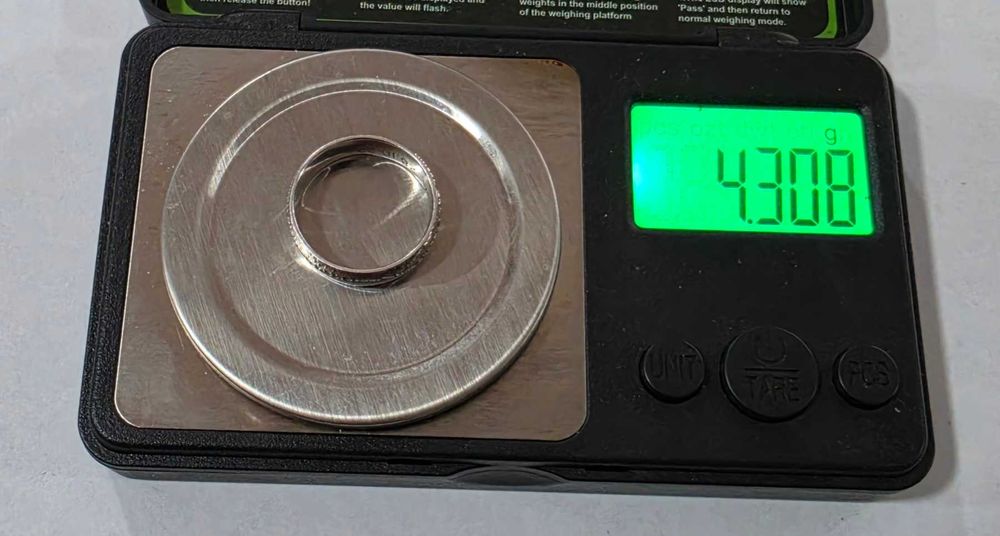 Златен пръстен-халка от бяло злато 4,3 гр 14к 585