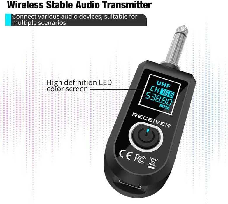Upgrade D Version 2.4GHz Wireless XLR Transmitter & Receiver – безжична система за микрофони, миксери и инструменти (1 Receiver + 2 Emitters)