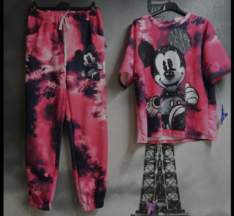 Комплект Мики МАус М-Л розов