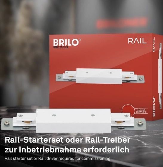 BRILONER - Set extensie sistem șină, 2 x Spoturi GU10