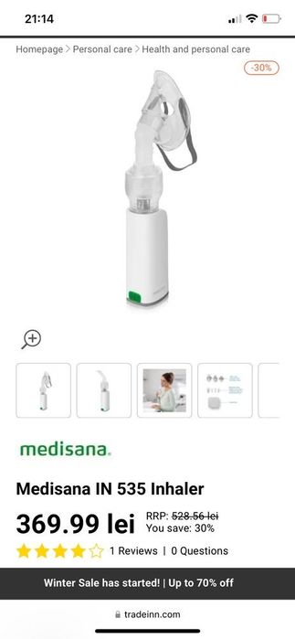 Inhalator / nebulizator medisana in535 Nou