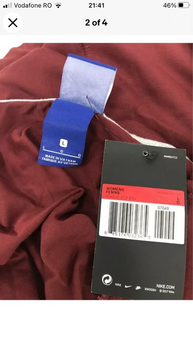 Hanorac Nike cu fermoar complet pentru femei L