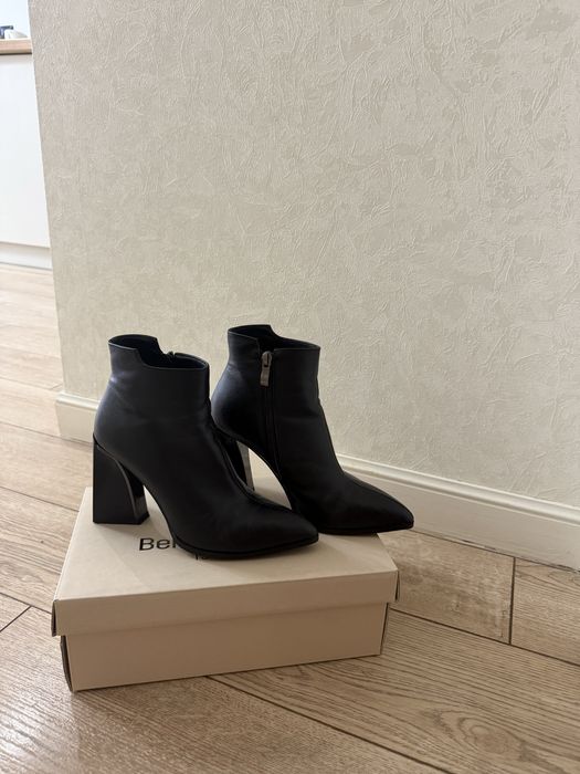 Ботильоны черные натуральная кожа