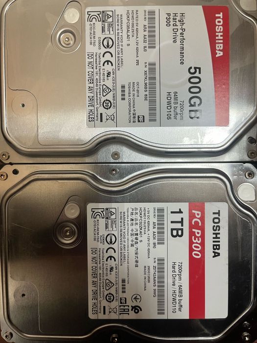 Продам жесткий диск 500гб,1 тб
