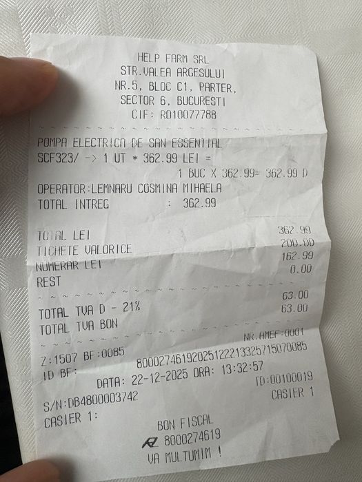 Pompa electrica de san aproape noua cu garantie