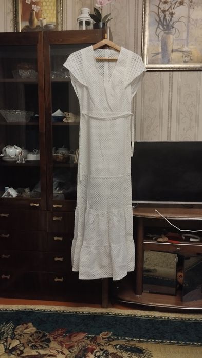 Белое платье сарафан