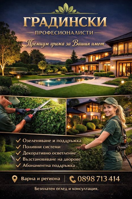 Озеленяване и Професионални Градинарски услуги