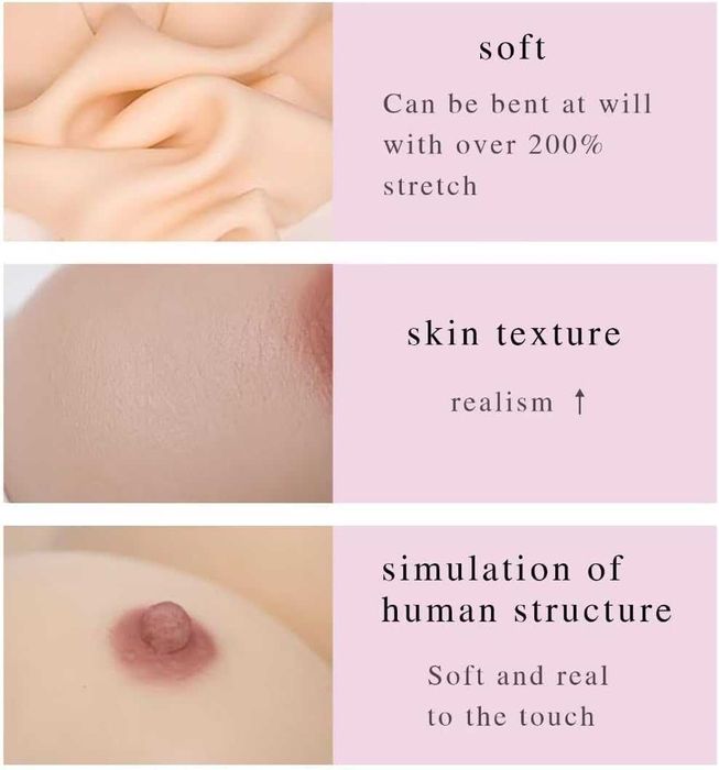 YAPOKCDS силиконови гърди, фалшиви гърди, D-чашка, телесен цвят