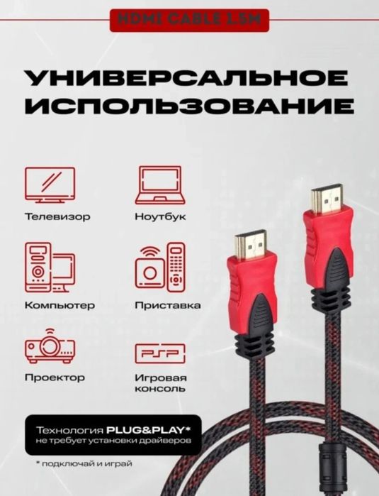 КАБЕЛЬ HDMI высокоскоростной