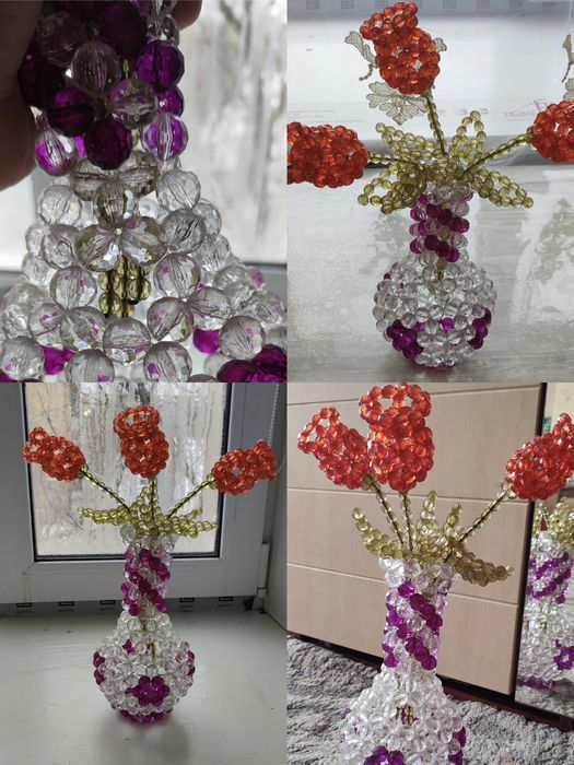 Интерьерная ваза с тюльпанами