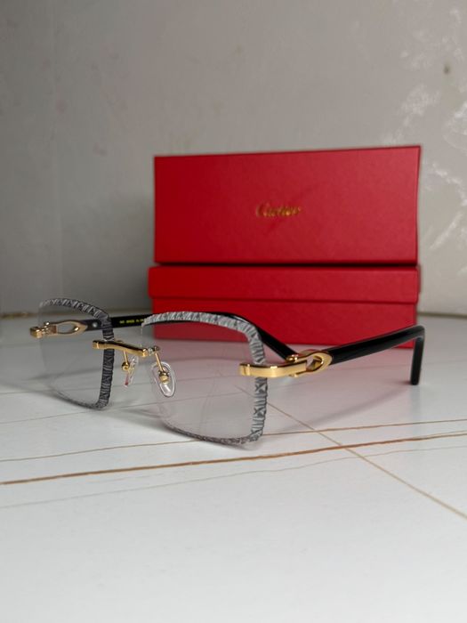 Ochelari Cartier Rimless Diamond Cut Clear